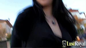 Busty Babe Bent Over Takes Cock With Legs Spreading Wide