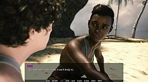 Ebony Goddess Fucked Hard on Beach in Sexy Hentai Tale