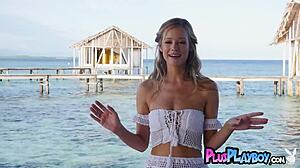Blonde MILF Olivia Preston strips for Playboy perfection