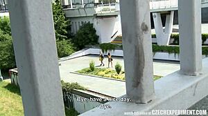 ever tried an unbelievable lesbian kiss outdoors?