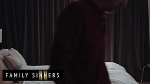 Sideways fucking with a petite brunette and a big cock