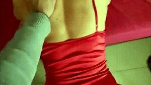 French Amateur in Red Satin Body Suit Gets Pounded. Dirty Talk Fuels Hot Pussy Action!