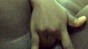 Small tit ebony solo pussy masturbation