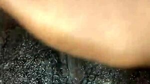 Small tit ebony solo pussy masturbation