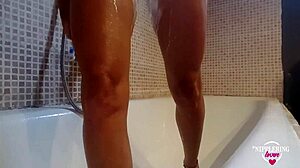 milf nippleringlover shaves pierced pussy with huge rings