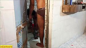 Hot Indian babe gets naughty with delivery boy