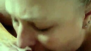 slutty wife gives deepthroat blowjob