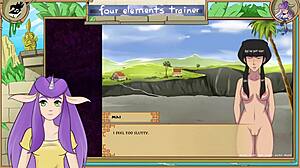 Mai reaches anal orgasm with big cock in avatar trainer scene