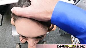 Bold MILF Shoplifter's Pussy Destroyed by Cop