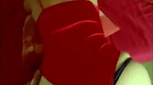 French Amateur in Red Satin Body Suit Gets Pounded. Dirty Talk Fuels Hot Pussy Action!