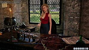 Curvy girl in cute outfit at lust academy