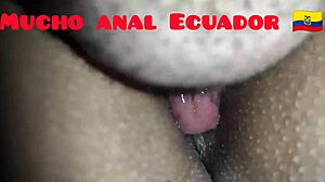 Licking Ass and Vagina of My Ecuadorian Wife in Doggy Position