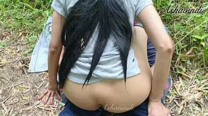 her juicy pussy made me cum in public park, ashavindi