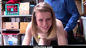 Teen shoplifter Catarina gets punished by police officer