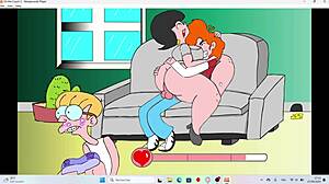 flashing and erotic fun on the couch with laughs