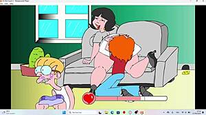 flashing and erotic fun on the couch with laughs