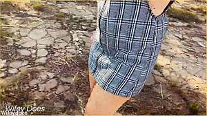 oh no, i forgot my panties under this skirt