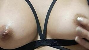 Venezuelan cutie Genesis gives her man a special stripper show