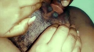 Finger That Wet Black Pussy Outdoors Hard