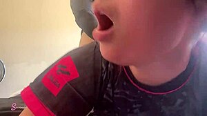 coach roughly creampies teen player in spooning position!