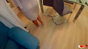 Bold beauty gets a rough and taboo creampie