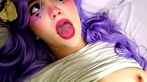 want to see this ahegao slut tied up and teased?