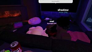 Beautiful woman enjoys hardcore sex with big cock in Roblox game