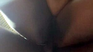 Petite ebony enjoys doggy style sex with big cock