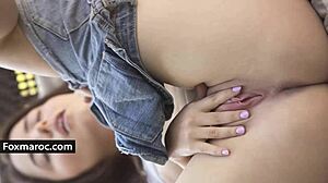 lesbian cougar spanks teen during intense scissoring session