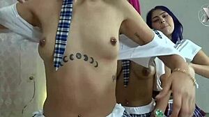 Big cock domination and rough pussy fucking in a group