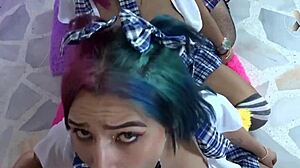 Big cock domination and rough pussy fucking in a group