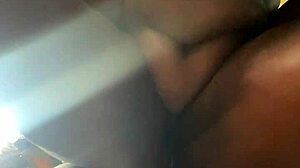 Petite ebony enjoys doggy style sex with big cock