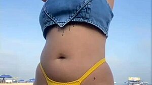 i made him hard flashing at the beach today