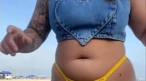 i made him hard flashing at the beach today