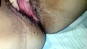 Beautiful amateur Latina masturbates and moans while waiting for a man to come and eat her