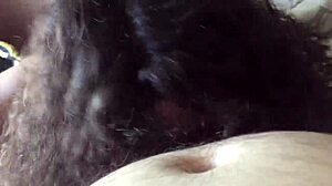 Seductive muse gets a messy facial in this homemade video