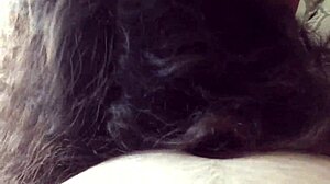 Seductive muse gets a messy facial in this homemade video
