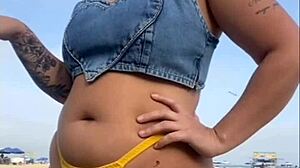 i made him hard flashing at the beach today