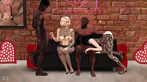 Sims 4 porn featuring granny Samantha and Shuhua in group