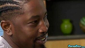 Cute teacher Jennifer White nails two black cock students