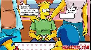 friends bang milf while gaming in simpsons parody