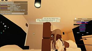 3 woman having fun with big black cock in Roblox