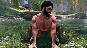 Skyrim gay porn with outdoor pond action is pure heat! 🌿💦