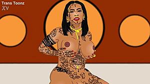 Shemale Baddie Issabelly Seduces Dante with Big Ass in Shoot