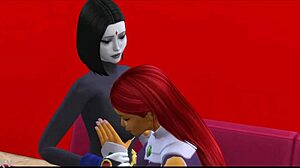Raven And Starfire In Titan Threesome Babes With Big Asses And Tits!