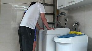 Milf with Tan Lines and Long Hair Fucked in Quickie