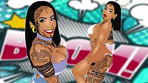 Shemale Baddie Issabelly Seduces Dante with Big Ass in Shoot