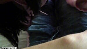 18-year-old Asian amateur tries deepthroating for first time