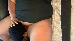 The hot fat housewife is fucked in the missionary position