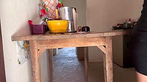 theres no way you cant cum watching this video of the maid giving her ass in the kitchen